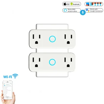 Mini WiFi Smart Socket US Standard Dual Outlet Wall Switch Plug Work with Amazon Alexa Google Home Voice Control Socket
Mini WiFi Smart Socket US Standard Dual Outlet Wall Switch Plug Work with Amazon Alexa Google Home Voice Control Socket
