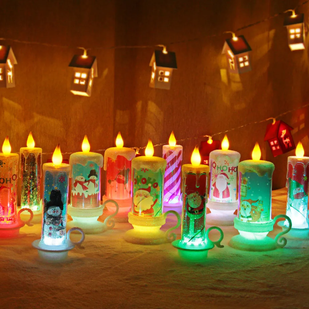 Christmas Gift Flickering Colorful New Year Night Pillar Home Decor Party LED Candle Electronic Craft Snowman Santa Claus
Christmas Gift Flickering Colorful New Year Night Pillar Home Decor Party LED Candle Electronic Craft Snowman Santa Claus