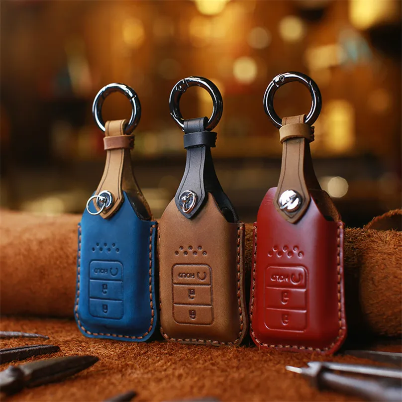 Genuine Leather Car Key Case Cover 2/3/4 Button For Honda Accord CIVIC Vezel Pilot CRV HRV XR-V INSPIRE Smart Remote Key Shell
Genuine Leather Car Key Case Cover 2/3/4 Button For Honda Accord CIVIC Vezel Pilot CRV HRV XR-V INSPIRE Smart Remote Key Shell