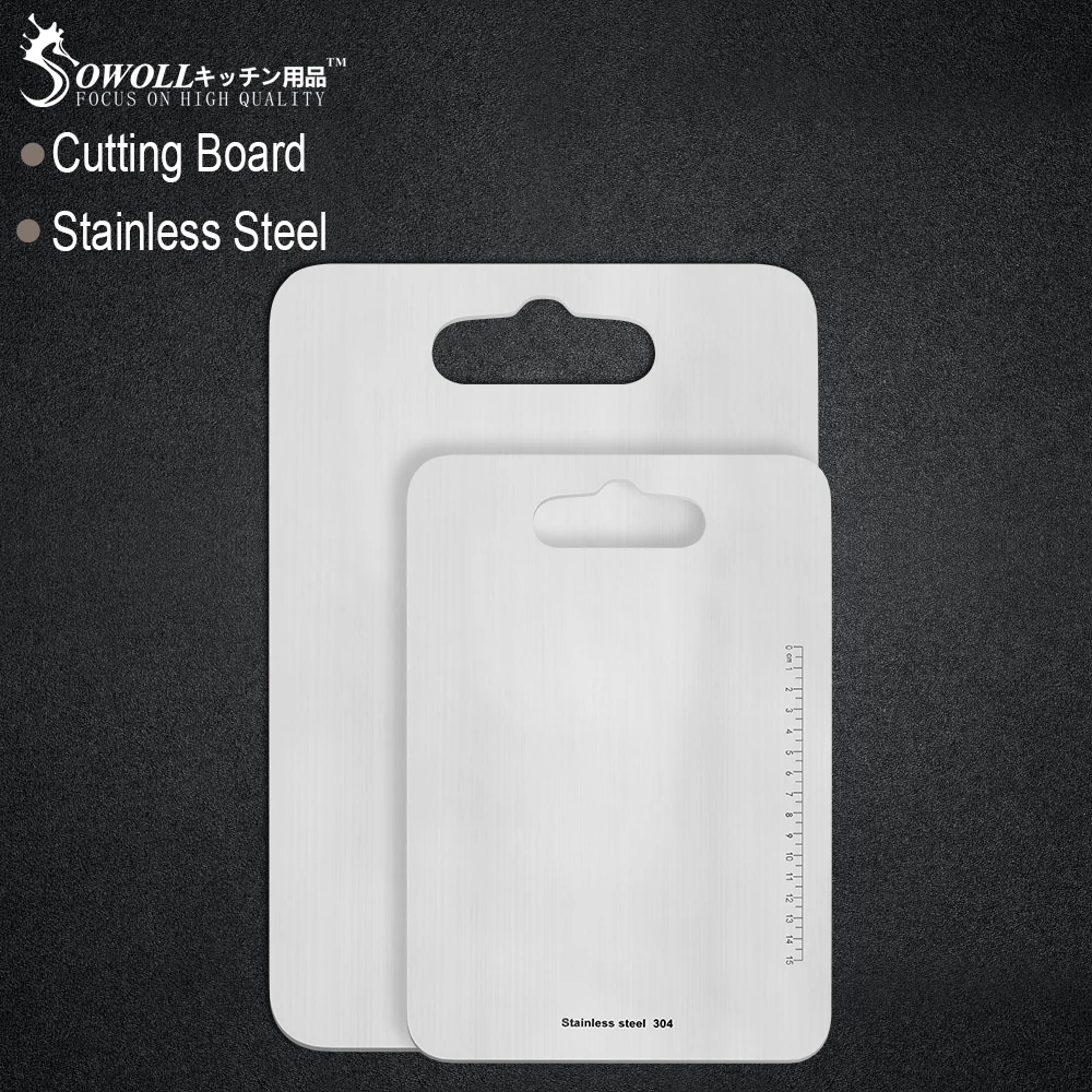 304 Stainless Steel Chopping Block Antibacterial Anti-mildew Cutting Boards Chopping Board Fruit Vegetable Meat Tools Durable
304 Stainless Steel Chopping Block Antibacterial Anti-mildew Cutting Boards Chopping Board Fruit Vegetable Meat Tools Durable