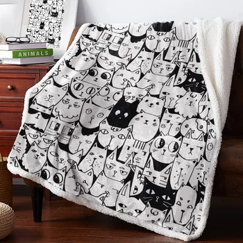 Cat Kitten Pattern Animal Black Bedspread Coverlet Blankets Fleece Throw Cover Wrap Personalized Thick
Cat Kitten Pattern Animal Black Bedspread Coverlet Blankets Fleece Throw Cover Wrap Personalized Thick