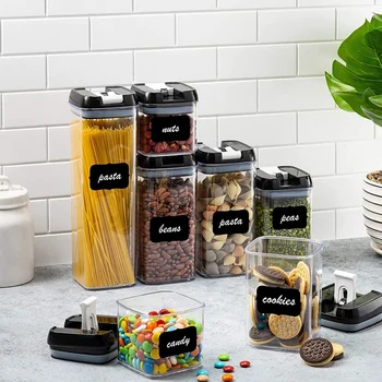 7 PCS Airtight Food Storage Container with Easy Lock Lids Plastic Kitchen Pantry Organization for Flour Cereal Pasta
7 PCS Airtight Food Storage Container with Easy Lock Lids Plastic Kitchen Pantry Organization for Flour Cereal Pasta