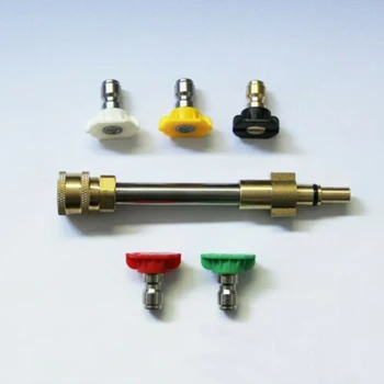 Conversion Universal 1/4in Quick Connect Kit For Pressure Washer W/ Jet Nozzles Female Threaded Brass Coupler Adapter Brass Pipe
Conversion Universal 1/4in Quick Connect Kit For Pressure Washer W/ Jet Nozzles Female Threaded Brass Coupler Adapter Brass Pipe