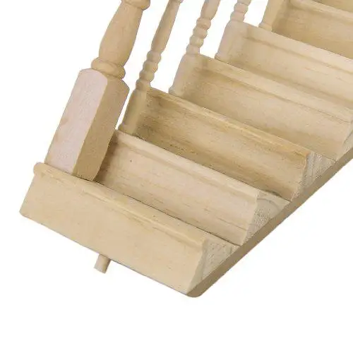Kuulee 1:12 Dollhouse Pre-Assembled Staircase Wooden Stair Stringer Step with Left Handrail
Kuulee 1:12 Dollhouse Pre-Assembled Staircase Wooden Stair Stringer Step with Left Handrail