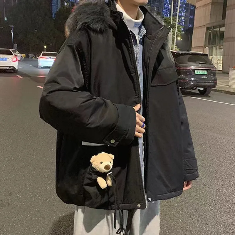 Winter Men's Little Bear Cotton-padded Clothes In Warm Snow Jacket Thickened Hooded Parkas Fashion Oversized Loose Coats M-2XL
Winter Men's Little Bear Cotton-padded Clothes In Warm Snow Jacket Thickened Hooded Parkas Fashion Oversized Loose Coats M-2XL