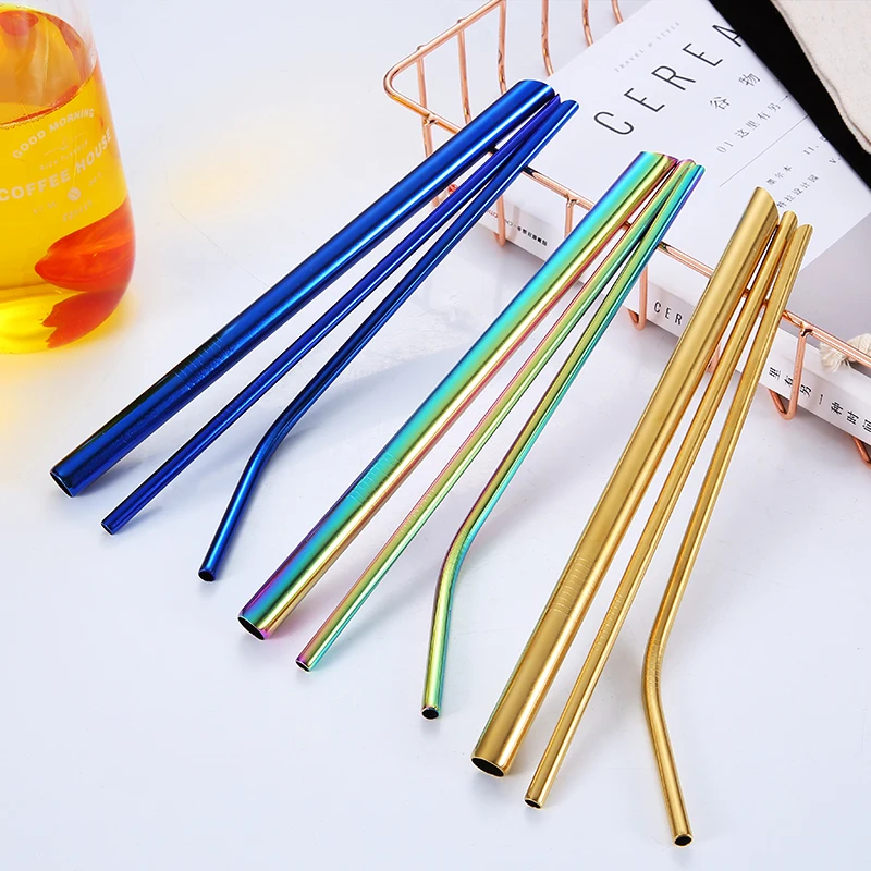 

1Pc 304 Stainless Steel 12mm Drinking Straw Pearl Milkshake Fat Bubble Tea Reusable Metal Straws Party