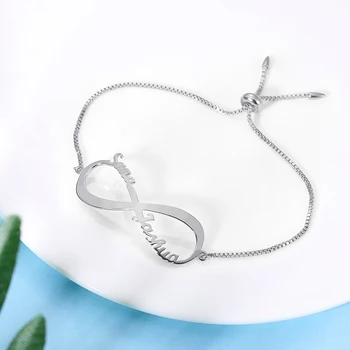 Strollgirl 925 sterling silver personalized custom engraved name endless of Love bracelet chain for Women Jewelry gift free ship
Strollgirl 925 sterling silver personalized custom engraved name endless of Love bracelet chain for Women Jewelry gift free ship