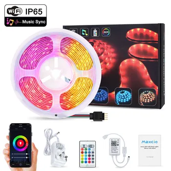 Waterproof Smart LED Strip Lights APP Control Music Sync 16 Million Colors RGB Lamp for Home Party Halloween Christmas EU/US/UK
Waterproof Smart LED Strip Lights APP Control Music Sync 16 Million Colors RGB Lamp for Home Party Halloween Christmas EU/US/UK