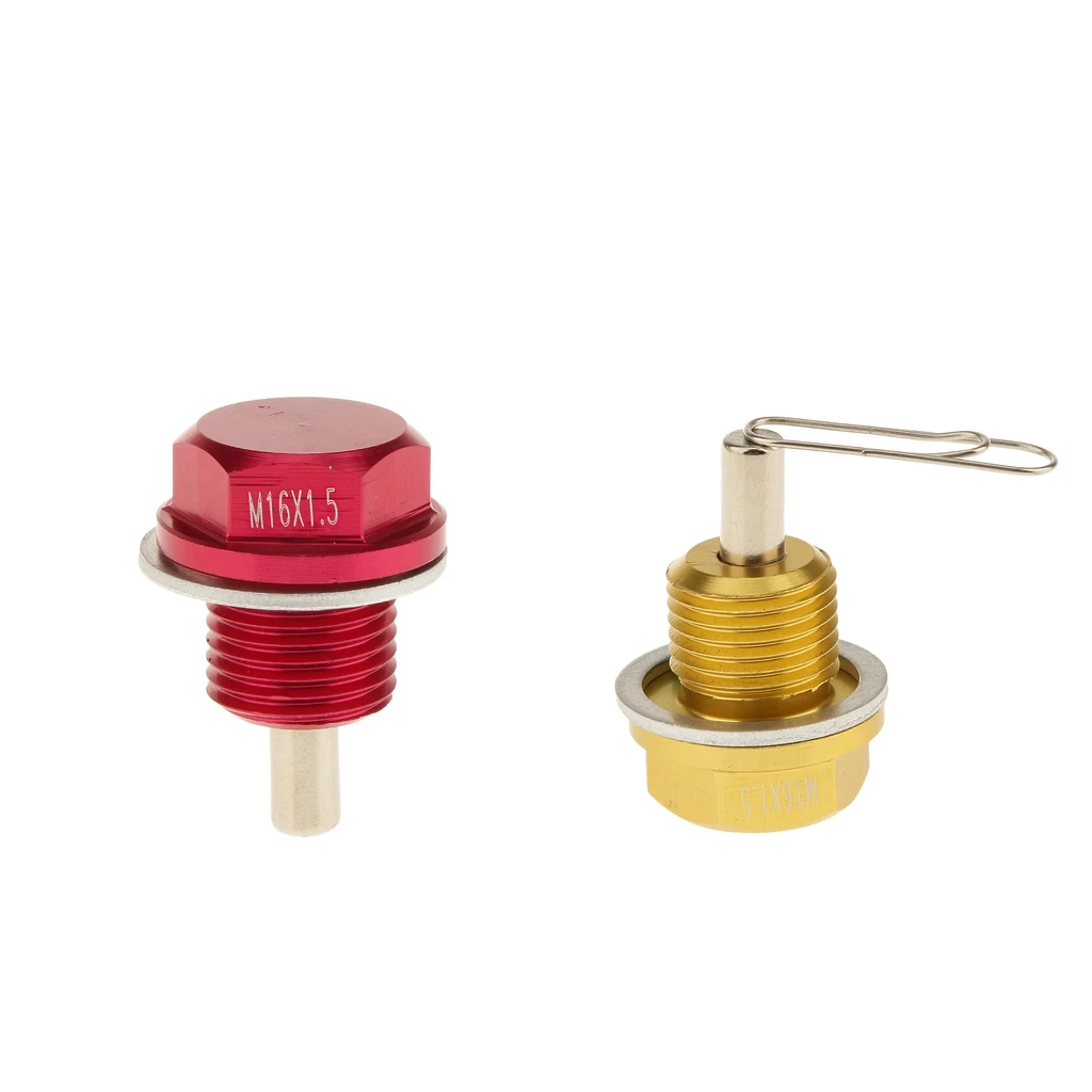 Pack of 2 Anodized Engine Oil Drain Plug Conversion Kit Size: M16X1.5 Pack of 2 Anodized Engine Oil Drain Plug Conversion Kit Size: M16X1.5