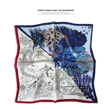Retro Forest Series Spring Scarves Silk Scarves OL 53 cm Square Real Silk Crepe Satin Scarves Luxury Scarf Women Silk Scarf
Retro Forest Series Spring Scarves Silk Scarves OL 53 cm Square Real Silk Crepe Satin Scarves Luxury Scarf Women Silk Scarf
