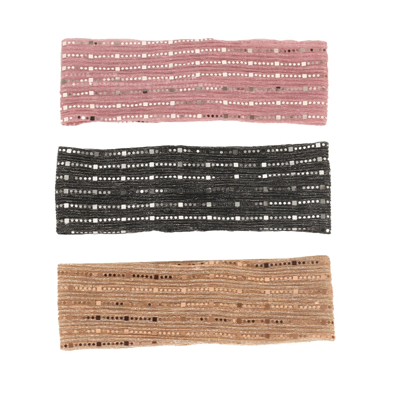 Geebro Women Metallic Sequin Handmade Hairband Fashion Daily Concise Headbands Texture Design Solid Hair Accessories Headress
Geebro Women Metallic Sequin Handmade Hairband Fashion Daily Concise Headbands Texture Design Solid Hair Accessories Headress