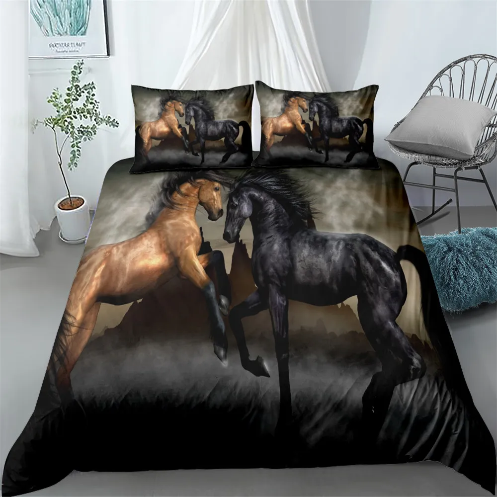 3D oiling running horse duvet/doona cover set single twin double queen king size bed linen set 2 Mallzona H5b1d774b0fa046f6a278f1f7263c94eeJ 3D oiling running horse duvet/doona cover set single twin double queen king size bed linen set Mallzona