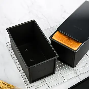 Toast Mould Non-Stick Bread Loaf Meatloaf Pan With Lid Iron Toast Cake Mold Kitchen Bakeware 450g Baking Supplies Accessories
Toast Mould Non-Stick Bread Loaf Meatloaf Pan With Lid Iron Toast Cake Mold Kitchen Bakeware 450g Baking Supplies Accessories