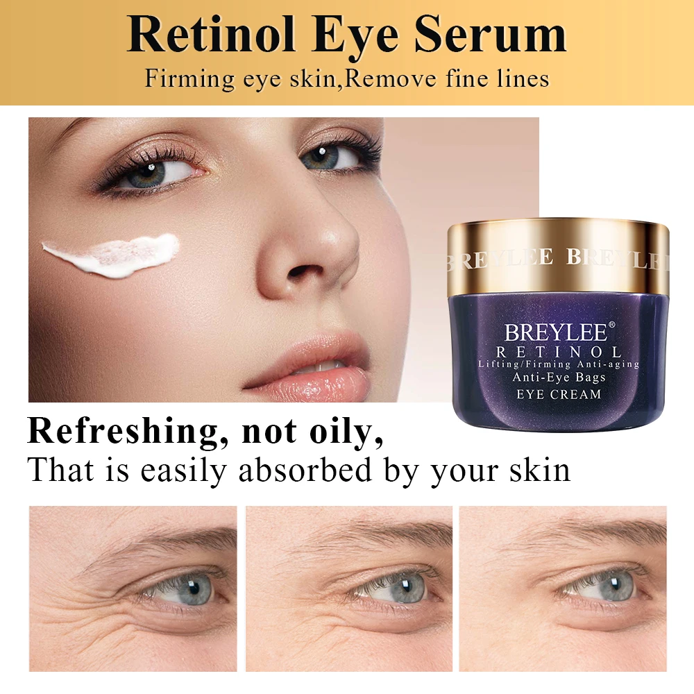 BREYLEE Retinol Eye Cream Anti Wrinkle Lifting Firming Anti-Aging Anti-Eye Bags Eyes Care Ageless Nourishing Whitening Eye Serum
BREYLEE Retinol Eye Cream Anti Wrinkle Lifting Firming Anti-Aging Anti-Eye Bags Eyes Care Ageless Nourishing Whitening Eye Serum