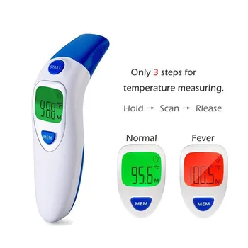 LCD Digital Infrared Thermometer Non-Contact Forehead Temperature Measurement Tool for Fever Adult Kids Body
LCD Digital Infrared Thermometer Non-Contact Forehead Temperature Measurement Tool for Fever Adult Kids Body