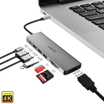 USB C HUB Type C To Multi Port 7 in 1 USB 3.0 Type-C Hub To HDMI Adapter Dock 4K For MacBook Pro Huawei Mate USB-C 3.1 Splitter
USB C HUB Type C To Multi Port 7 in 1 USB 3.0 Type-C Hub To HDMI Adapter Dock 4K For MacBook Pro Huawei Mate USB-C 3.1 Splitter