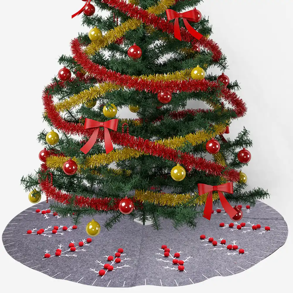 christmas tree skirt santa claus 41/47 inch round carpet
