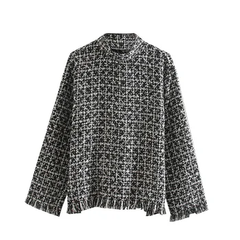 Autumn 2019 women's new casual all-around stand collar long sleeve burr trim layer small fragrant woolen soft cloth shirt
Autumn 2019 women's new casual all-around stand collar long sleeve burr trim layer small fragrant woolen soft cloth shirt
