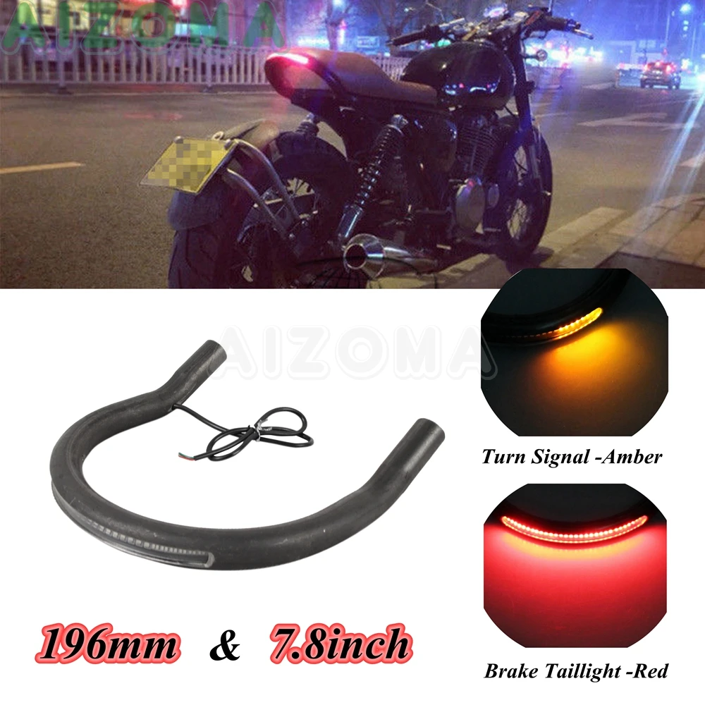 Motorcycle Rear Seat Frame Loop Hoop w/ LED Brake Signal Tail Light For Harley Yamaha BMW Triumph Scrambler Cafe Racer Unviersal
Motorcycle Rear Seat Frame Loop Hoop w/ LED Brake Signal Tail Light For Harley Yamaha BMW Triumph Scrambler Cafe Racer Unviersal