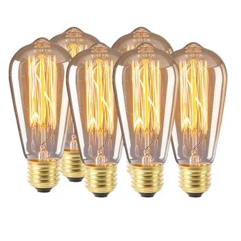 6Pcs Light Bulb ST64 LED Bulb Decoration Retro Personality Bulb Transparent E26 E27 6PC Wall Lamps Table Lamps Home Decor
6Pcs Light Bulb ST64 LED Bulb Decoration Retro Personality Bulb Transparent E26 E27 6PC Wall Lamps Table Lamps Home Decor
