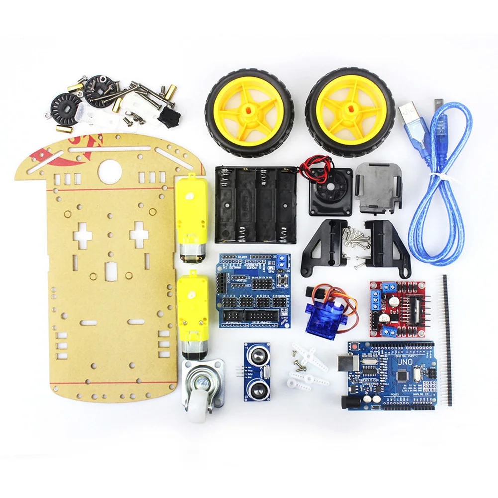 Car Chassis Kit Self Assembly Platform Toy Smart 2WD Educational Robot Tracking Motor Battery Powered Ultrasonic Model DIY Tank
Car Chassis Kit Self Assembly Platform Toy Smart 2WD Educational Robot Tracking Motor Battery Powered Ultrasonic Model DIY Tank