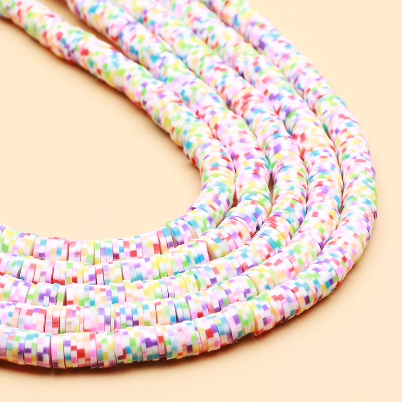 350Pcs/lot 4/6mm Flat Round Polymer Clay Beads Handmade Heishi Disk Loose Spacer Beads for Jewelry Making DIY Bracelets Necklace 350Pcs/lot 4/6mm Flat Round Polymer Clay Beads Handmade Heishi Disk Loose Spacer Beads for Jewelry Making DIY Bracelets Necklace