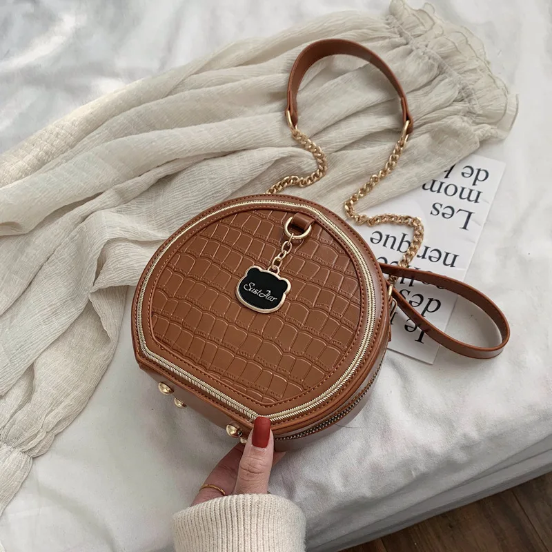 Spring Textured Bag Women's 2020 New Style Korean-style Fashion Western Style Versatile Shoulder Crocodile Pattern Chain round B
Spring Textured Bag Women's 2020 New Style Korean-style Fashion Western Style Versatile Shoulder Crocodile Pattern Chain round B