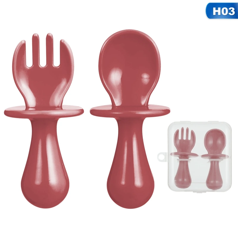 2Pcs/Set Baby Round Handle Spoon Fork Set Eating Training Spoon Fork Set Kids Feeding Anti Swallowing Handle Tableware Set
2Pcs/Set Baby Round Handle Spoon Fork Set Eating Training Spoon Fork Set Kids Feeding Anti Swallowing Handle Tableware Set