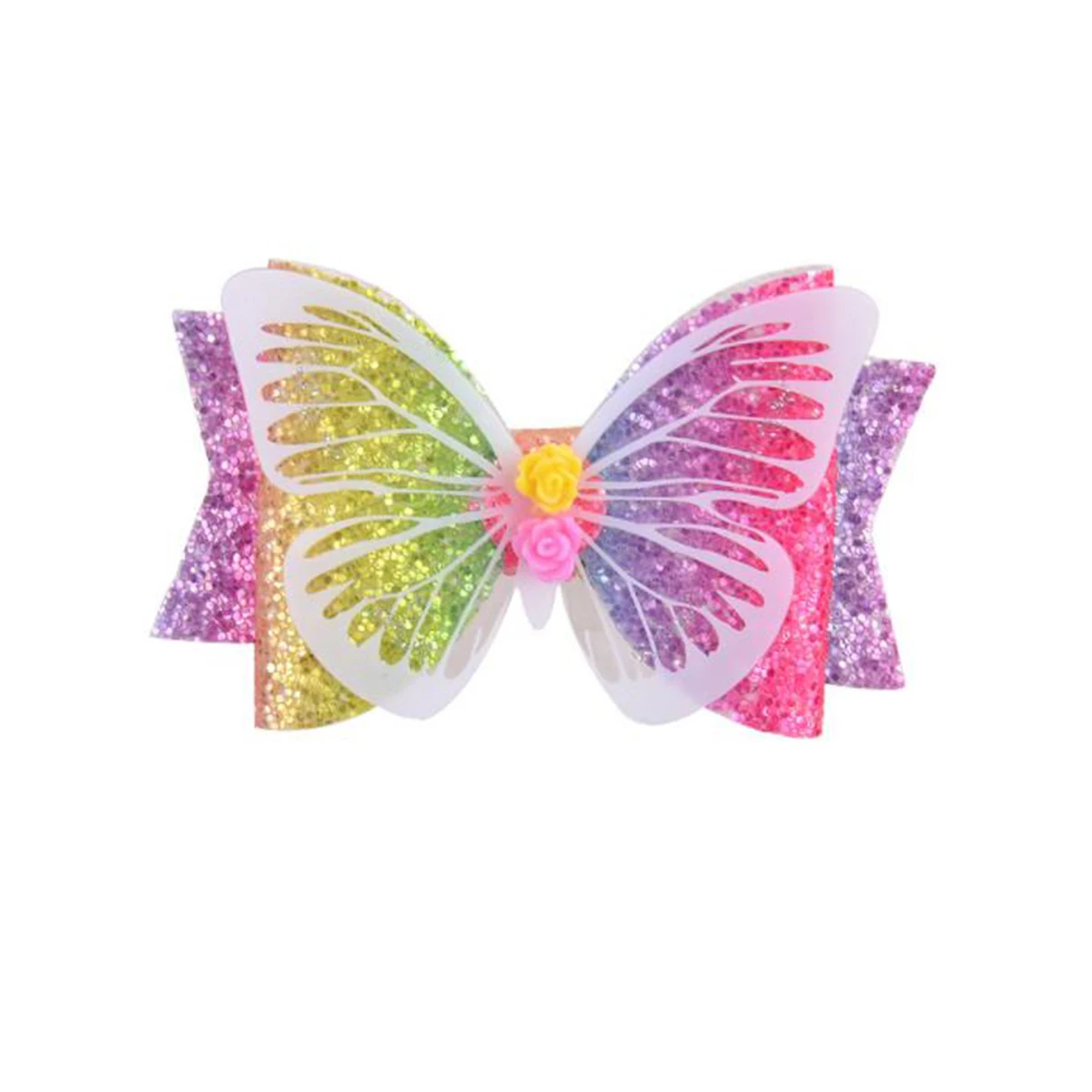 

Toddler Girls Glitter Hair Bows Sparkly Butterfly Hair Barrettes Alligator Clips Birthday Party Favors