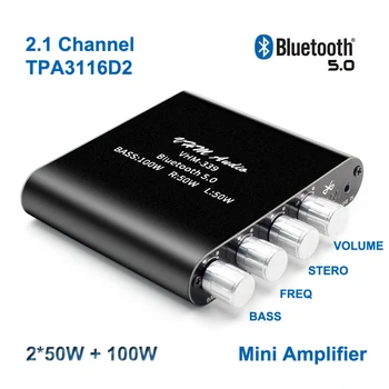 2*50W+100W Bluetooth 5.0 TPA3116D2 HIFI Digital Power Amplifier 2.1 Stereo Power Audio TPA3116 Class D Bass Subwoofer Mini AMP
2*50W+100W Bluetooth 5.0 TPA3116D2 HIFI Digital Power Amplifier 2.1 Stereo Power Audio TPA3116 Class D Bass Subwoofer Mini AMP