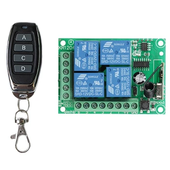 DC 12V 4CH 4 CH Wireless RF Remote Control Light Switch Radio Receiver Module+Transmitter Garage Doors/Lamp
DC 12V 4CH 4 CH Wireless RF Remote Control Light Switch Radio Receiver Module+Transmitter Garage Doors/Lamp