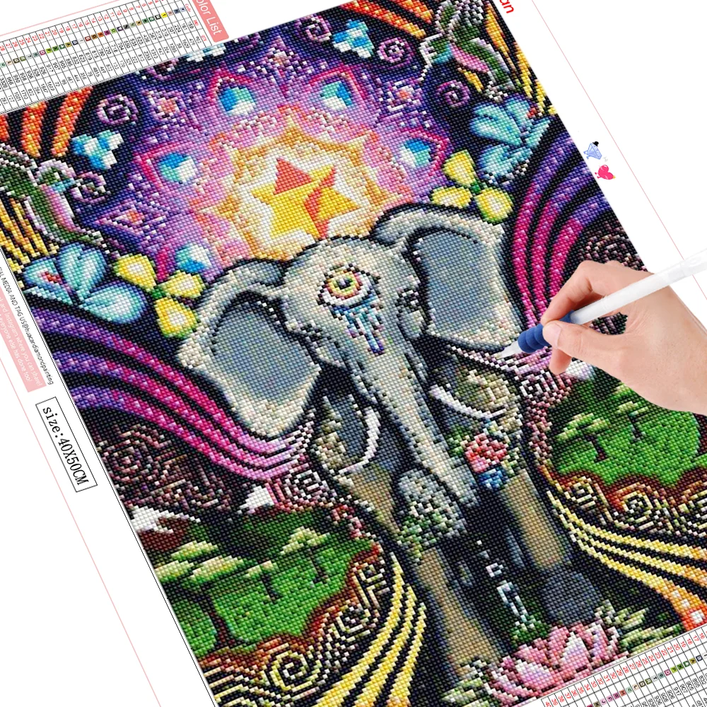 HUACAN полная квадратная Алмазная картина Продажа Слон 5D Вышивка крестиком