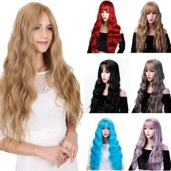 DIANQI 26 Inch Women's Long wavy Wigs With Bangs Heat Resistant fiber Synthetic Wigs For African American Women
DIANQI 26 Inch Women's Long wavy Wigs With Bangs Heat Resistant fiber Synthetic Wigs For African American Women