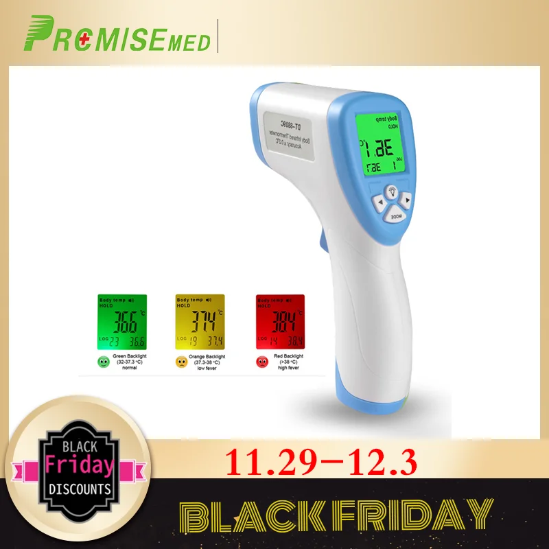 PRCMISEMED Muti-fuction Medical Baby/Adult Digital Thermometer Infrared Forehead Body Thermometer Gun Non-contact
PRCMISEMED Muti-fuction Medical Baby/Adult Digital Thermometer Infrared Forehead Body Thermometer Gun Non-contact