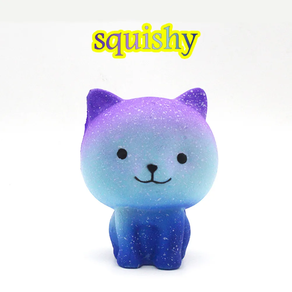 

2021 NEW Squeeze Toy Kids Adult Cute Starry Sky Jumbo Galaxy Kitten Squishy Slow Rising игѬђка Doll Stress Relief Toy Freeship