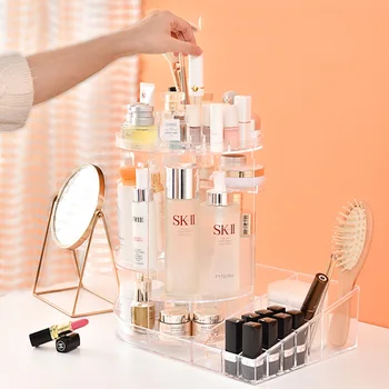 Transparent Makeup Storage Box Desktop Skin Care Product Rack Lipstick Jewelry Display Cabinet Rotatable Cosmetic Box
Transparent Makeup Storage Box Desktop Skin Care Product Rack Lipstick Jewelry Display Cabinet Rotatable Cosmetic Box