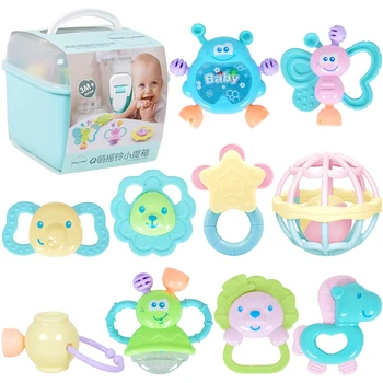 10PCS/SET Baby Toys Hand Hold Jingle Shaking Bell Lovely Hand Shake Bell Ring Baby Rattles Toy Newborn Baby 0- 12 Months Teether 
10PCS/SET Baby Toys Hand Hold Jingle Shaking Bell Lovely Hand Shake Bell Ring Baby Rattles Toy Newborn Baby 0- 12 Months Teether