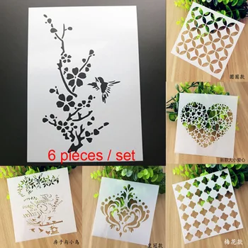 6pc Plum Blossom Scrap Walls Stencil Airbrush Painting Decor Stencils For Diy Scrapbooking Art Ablum Diary Stamp Crafts Reusable
6pc Plum Blossom Scrap Walls Stencil Airbrush Painting Decor Stencils For Diy Scrapbooking Art Ablum Diary Stamp Crafts Reusable