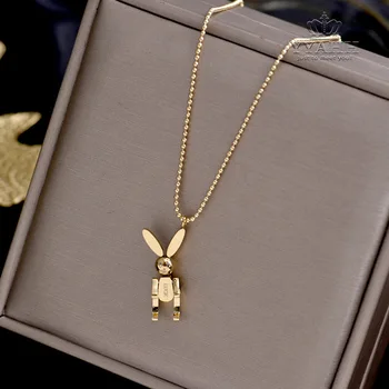 Titanium Steel Movable Rabbit Necklace Simple Temperament Rabbit Mechanical Clavicle Chain Net Red New Neck Chain
Titanium Steel Movable Rabbit Necklace Simple Temperament Rabbit Mechanical Clavicle Chain Net Red New Neck Chain