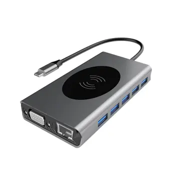USB C HUB Type-c to HDMI VGA RJ45 Audio Expander Adapter 3.5mm AUX Interface for App-le MacBook Hua-wei P30/Mate30
USB C HUB Type-c to HDMI VGA RJ45 Audio Expander Adapter 3.5mm AUX Interface for App-le MacBook Hua-wei P30/Mate30