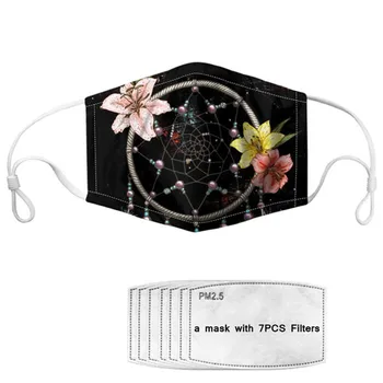 INSTANTARTS Unisex Mouth Muffle Masks Bohemian Floral Design Printed Face Masque with 7pcs PM 2.5 Filters Dustproof Mascarillas
INSTANTARTS Unisex Mouth Muffle Masks Bohemian Floral Design Printed Face Masque with 7pcs PM 2.5 Filters Dustproof Mascarillas
