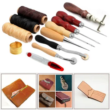 14pcs / Set DIY Leather Craft Hand Tools Leather Sewing Tools Sewing Tools Beginners Set Awl Waxing Thread Thimble Tool Kit
14pcs / Set DIY Leather Craft Hand Tools Leather Sewing Tools Sewing Tools Beginners Set Awl Waxing Thread Thimble Tool Kit
