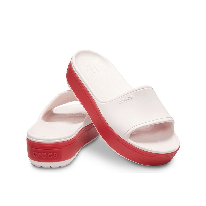 Pink Crocband Platform Flip Flops Crocs Women's Platform Slide