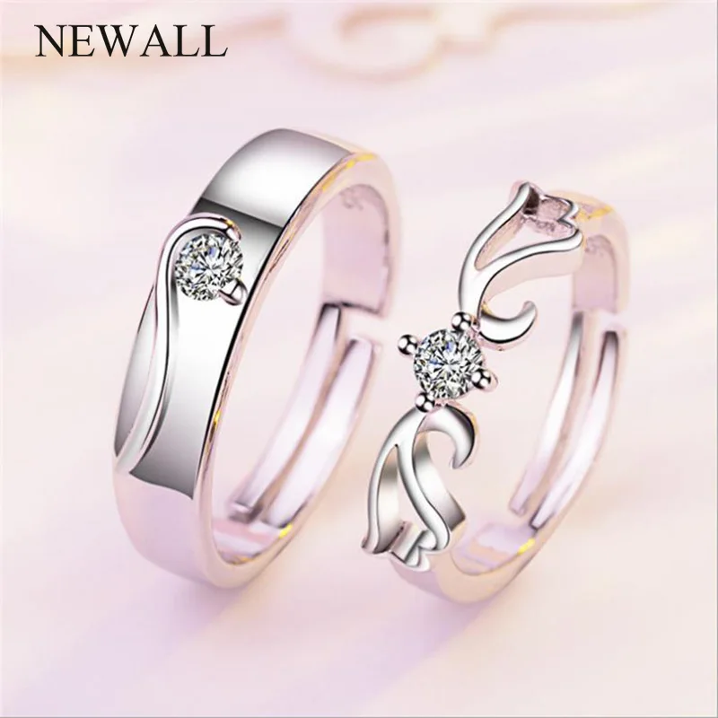 Newall 2Pcs/set classic Couple wedding engagement Ring crystal elegant Ring Women Valentine Day Gift Cubic CZ ring wholesale 
Newall 2Pcs/set classic Couple wedding engagement Ring crystal elegant Ring Women Valentine Day Gift Cubic CZ ring wholesale
