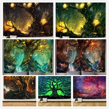 Tree of Life Tapestry Psychedelic Tapestry Fantasy Forest Tree Castle Tapestry Living Room Home Decoration Cloth 95x73cm
Tree of Life Tapestry Psychedelic Tapestry Fantasy Forest Tree Castle Tapestry Living Room Home Decoration Cloth 95x73cm