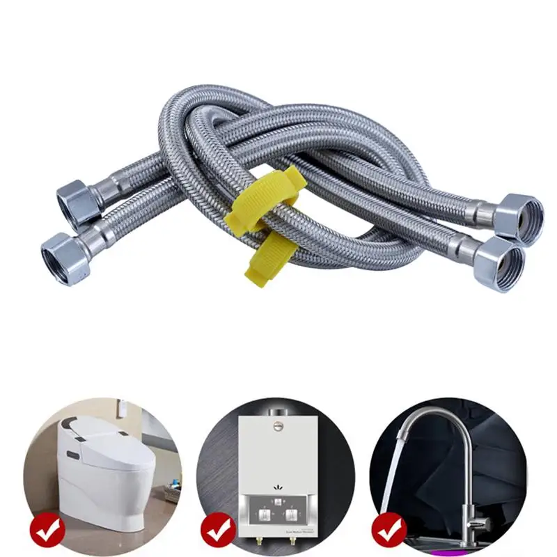 WINOMO 4Pcs 20CM Drinking Water Hose Flexible Hose Faucet Hose Connector Inlet Stainless Steel Washing Machine Connector
WINOMO 4Pcs 20CM Drinking Water Hose Flexible Hose Faucet Hose Connector Inlet Stainless Steel Washing Machine Connector