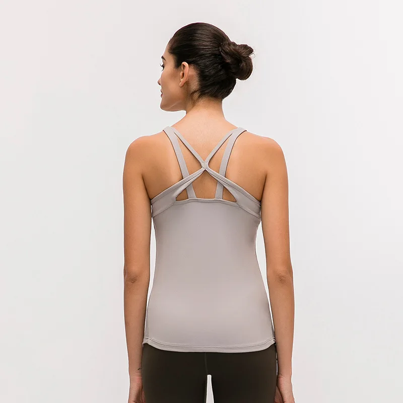 Profession Yoga Vest Women's Long with Chest Pad Push up Fashion Cross-back Sports Fitness Tops
Profession Yoga Vest Women's Long with Chest Pad Push up Fashion Cross-back Sports Fitness Tops