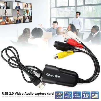 

USB 2.0 Video Capture Card Easycap adapter Video Recorder Edit DVR 4 Channel TV DVD VHS TV For Win7/8/10/XP/Vista Drive free