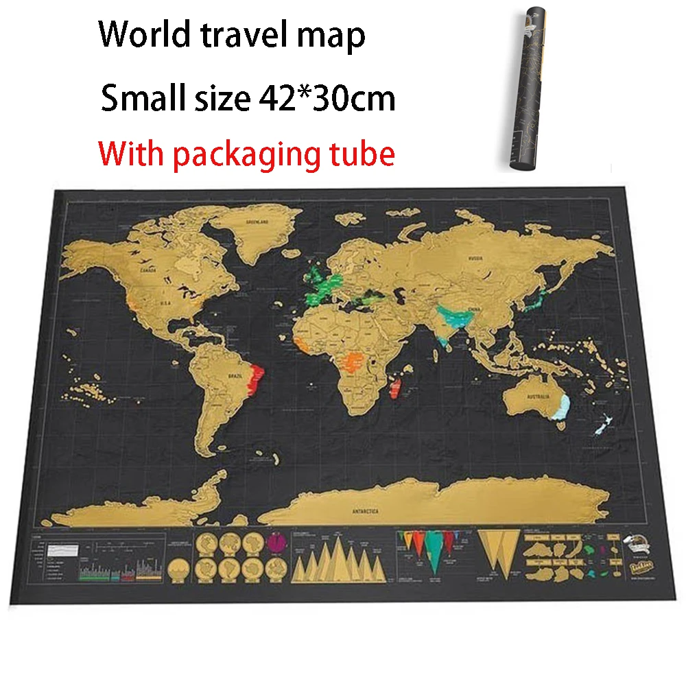 World Travel Map World Map Scratch Card Small size 42*30cm Family Living Room Decoration Office Wall Sticker
World Travel Map World Map Scratch Card Small size 42*30cm Family Living Room Decoration Office Wall Sticker