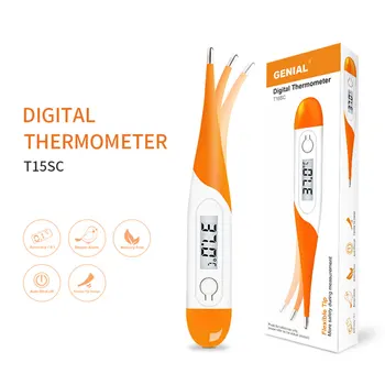 Home Soft Head Electronic Digital LCD Thermometer Baby Armpit Mouth Temperature Measurement Body Thermometer for Children Adults
Home Soft Head Electronic Digital LCD Thermometer Baby Armpit Mouth Temperature Measurement Body Thermometer for Children Adults